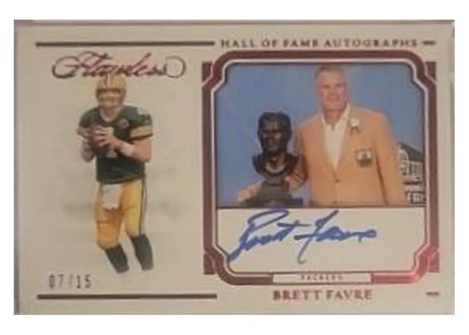 2023 Panini Flawless Hall of Fame Autograph Brett Favre #15 card