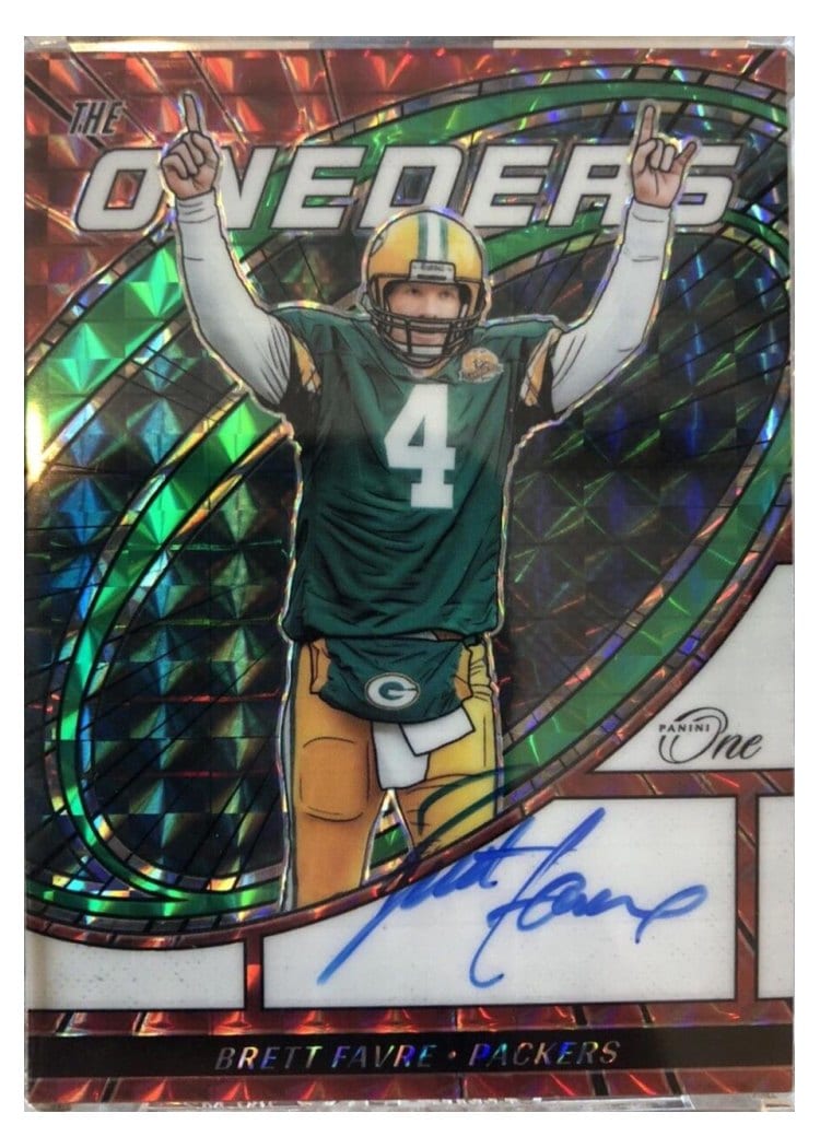 2023 Panini One The Oneders Autographs Brett Favre Green The Oneders Autograph #375 card
