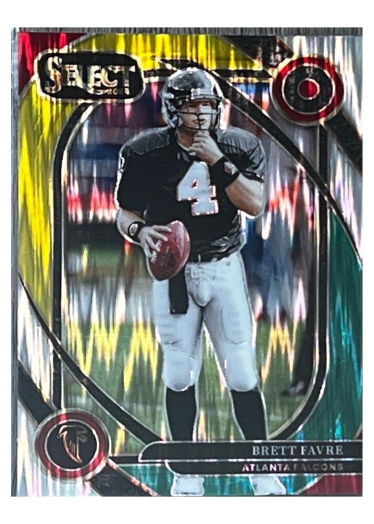 2024 Panini Select Base Set Brett Favre Red Prizm Shock #211 card