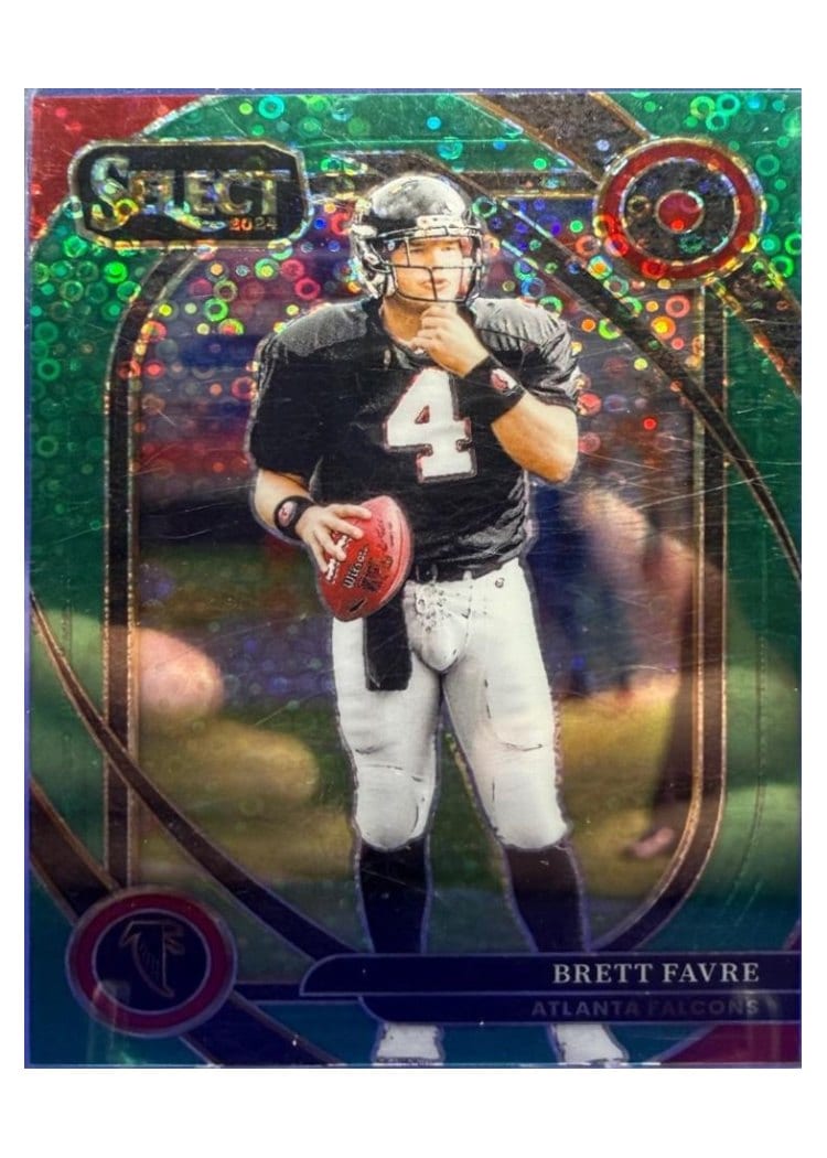 2024 Panini Select Base Set Brett Favre Green Disco Prizm #211 card
