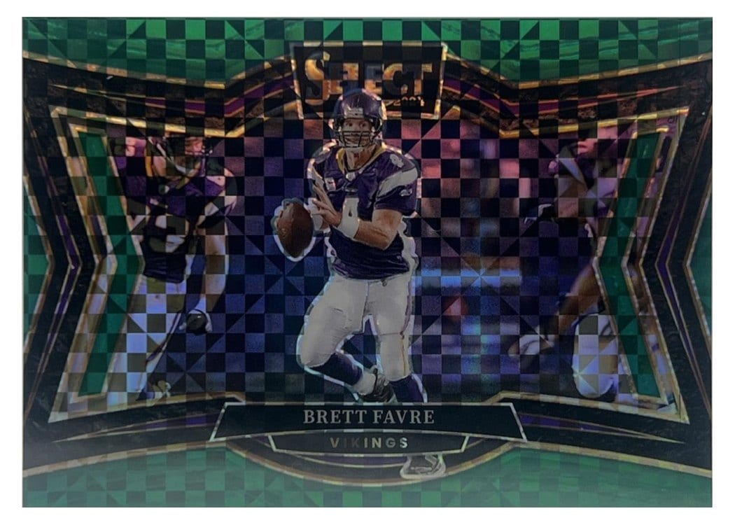 2024 Panini Select Base Set Brett Favre Green Prizm #411 card