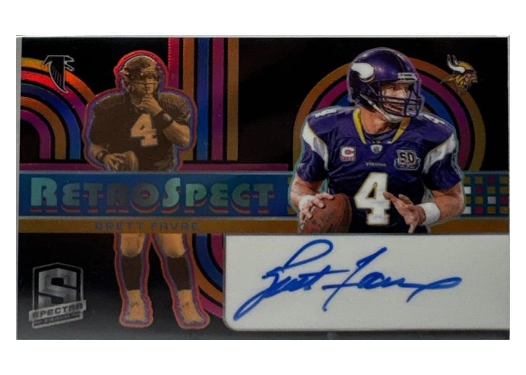 2024 Panini Spectra RetroSpect Autographs Brett Favre #RSA-BFE card