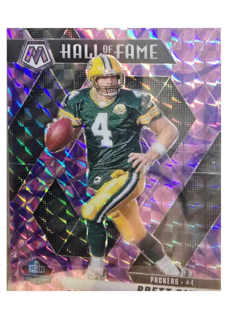 2025 Panini Mosaic Base Set Brett Favre Reactive Purple #293 card