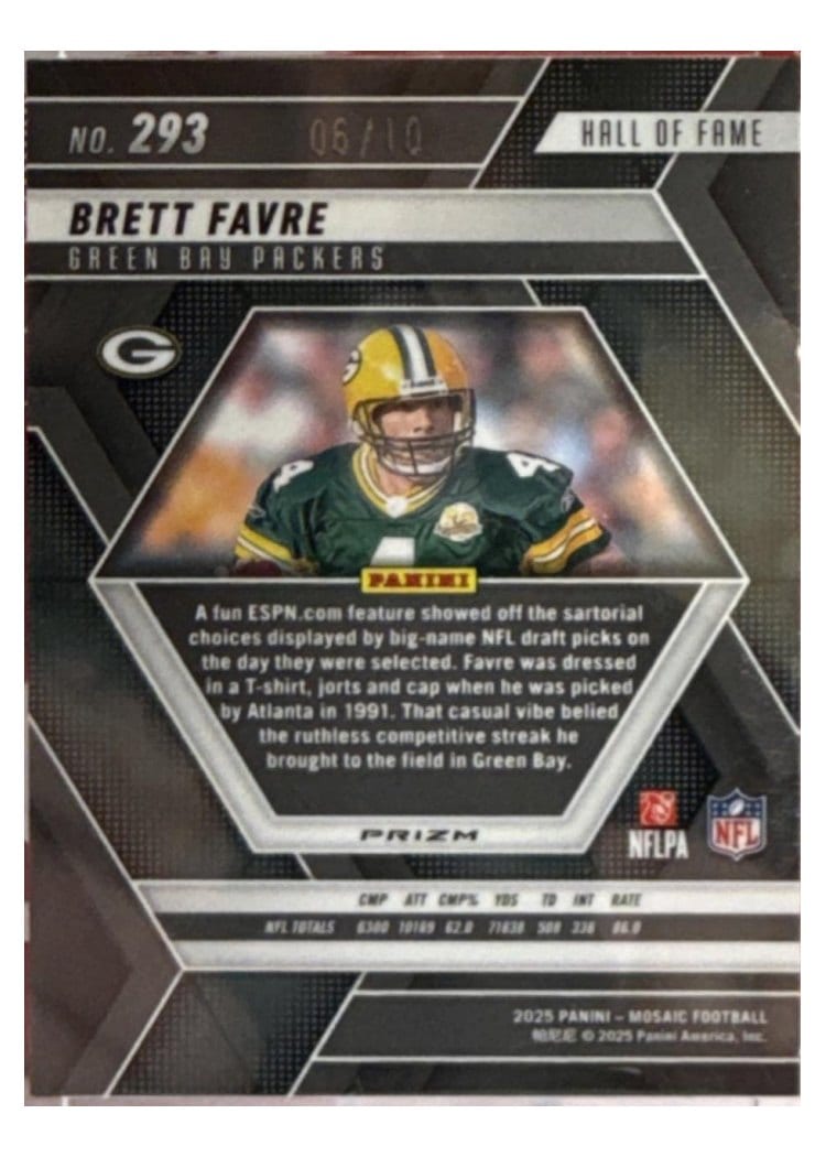 2025 Panini Mosaic Base Set Brett Favre #293 card