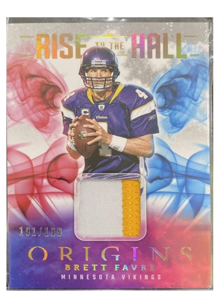 2025 Panini Origins Rise to the Hall Relics Brett Favre #12 card