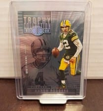 2022 Panini Illusions Trophy Collection Brett Favre / Aaron Rodgers #TC-47 card