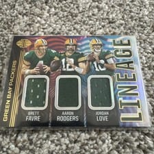 2020 Panini Illusions Lineage Brett Favre / Aaron Rodgers / Jordan Love #L4 card