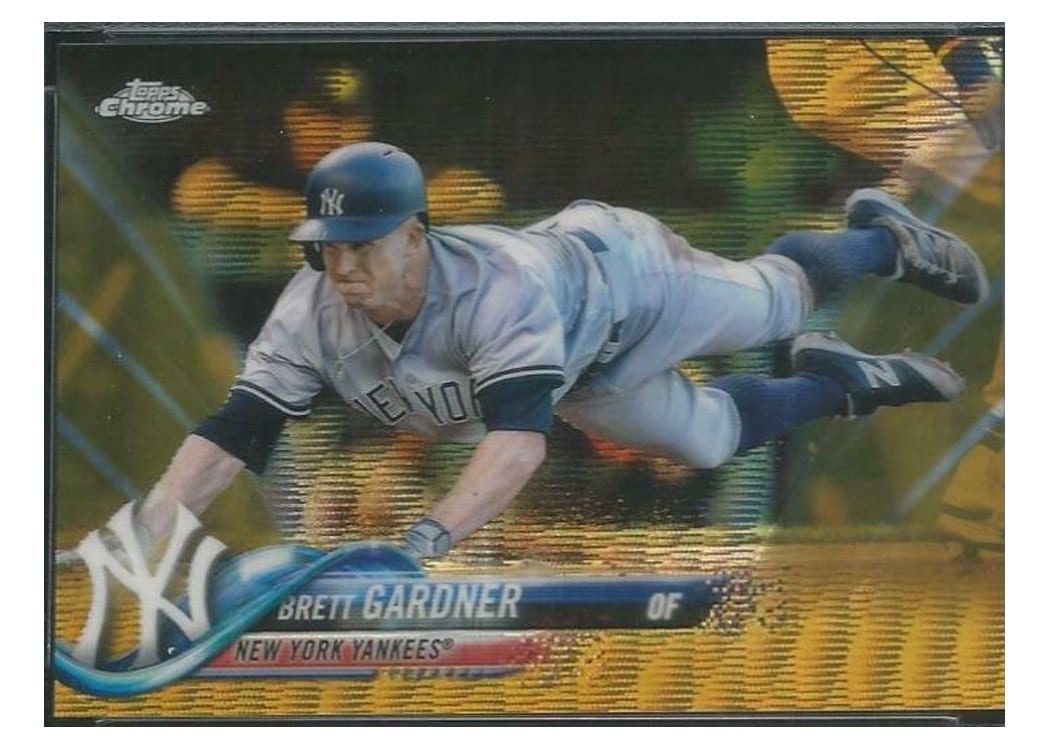 2018 Topps Chrome Base Set Brett Gardner #109 card