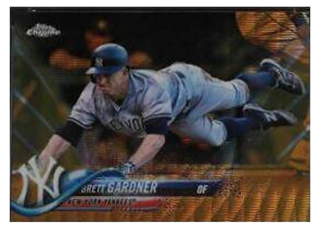 2018 Topps Chrome Base Set Brett Gardner #109 card