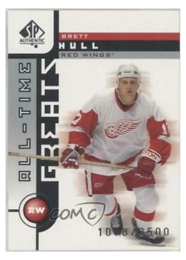 2001 SP Authentic Brett Hull #100 card