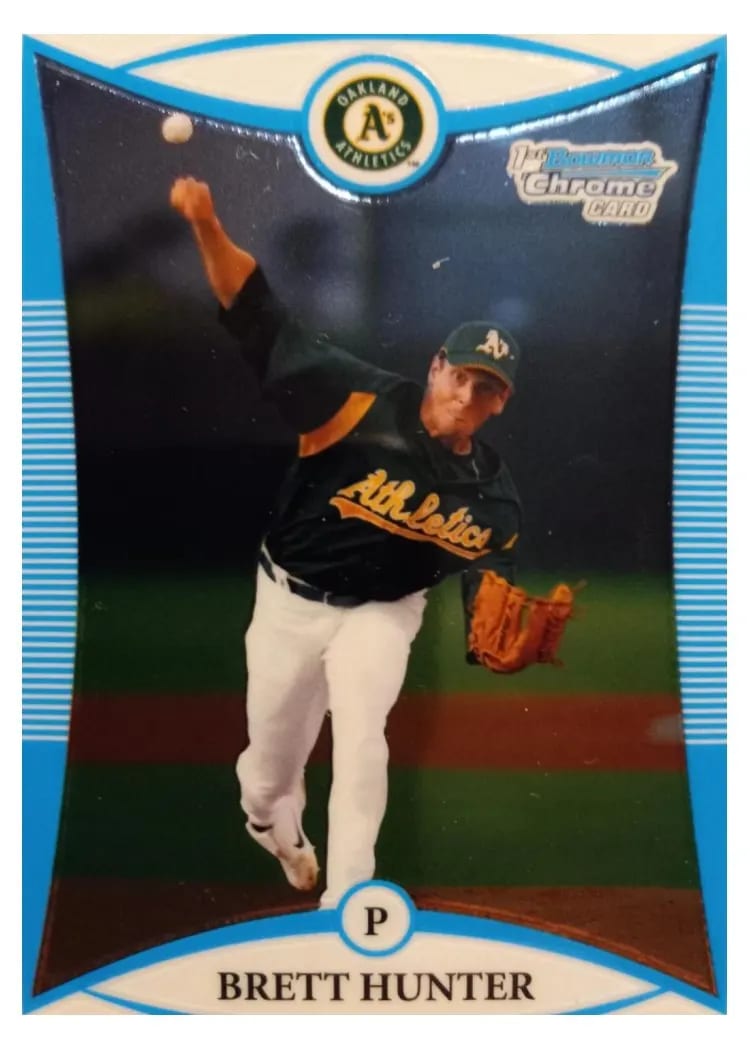 2008 Bowman Draft Picks Brett Hunter #BDPP34 card