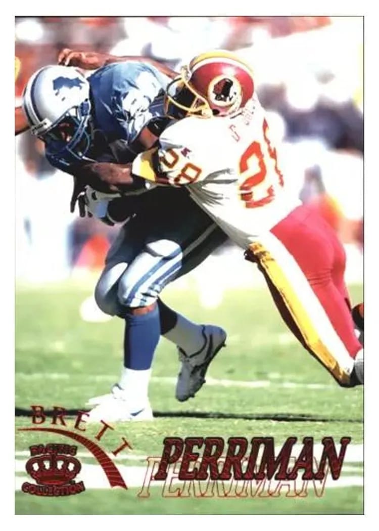 1996 Pacific Gridiron Brett Perriman Red #40 card