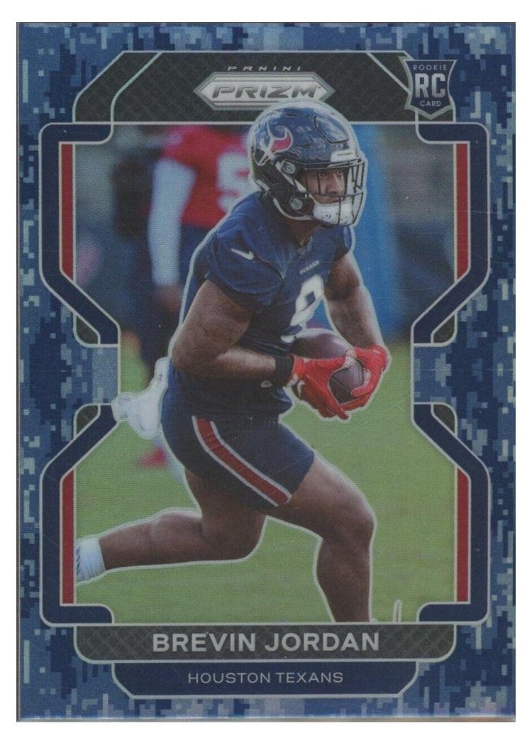 2021 Panini Prizm Base Set Brevin Jordan Navy Camo Prizm #417 card