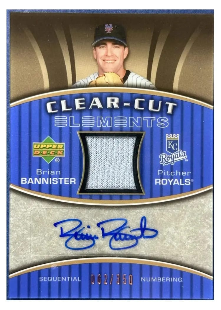 2007 Upper Deck Elements Clear Cut Autograph Brian Bannister #CCE-BB card