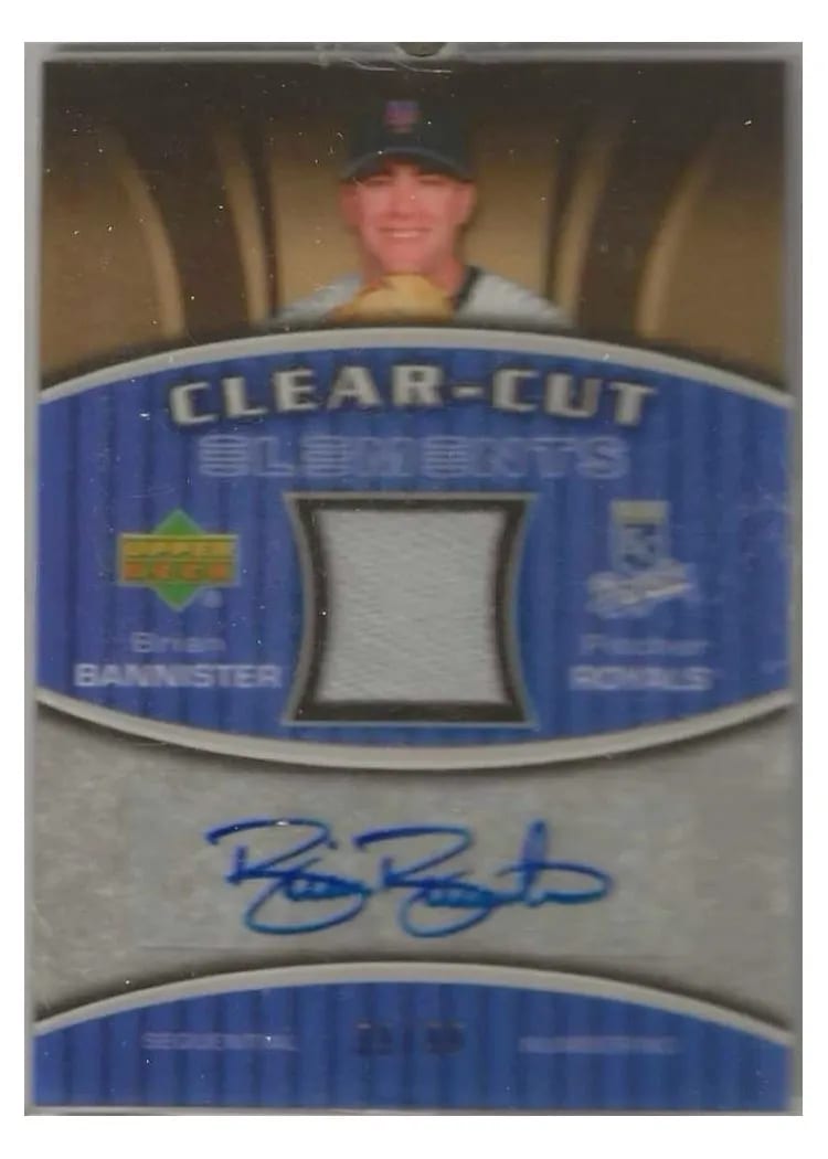 2007 Upper Deck Elements Clear Cut Autograph Brian Bannister #CCE-BB card