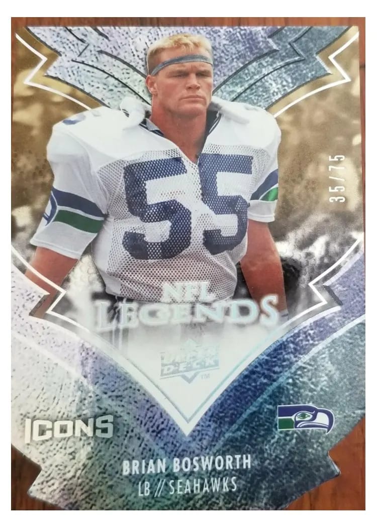 2008 Upper Deck Icons NFL Legends Brian Bosworth #LEG5 card