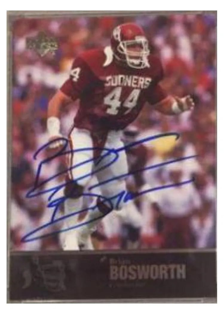2011 Upper Deck College Legends Autograph Brian Bosworth #35 card