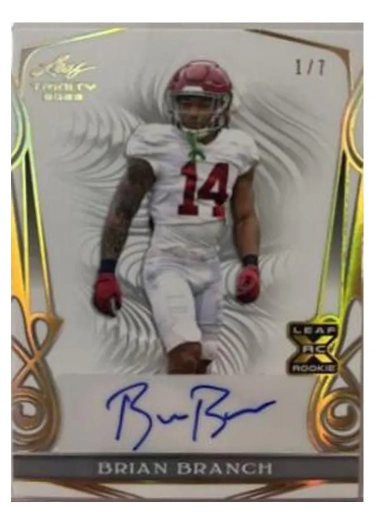2023 Leaf Trinity Autograph Brian Branch #BA-BB1 card