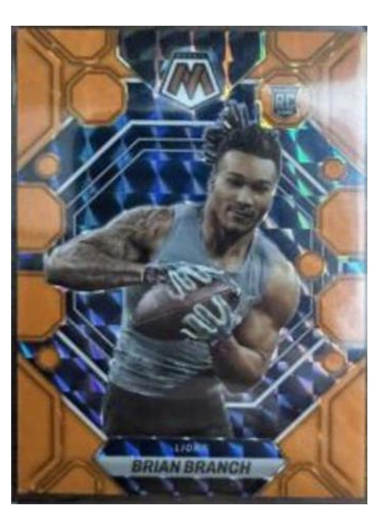 2023 Panini Mosaic Base Set Brian Branch Orange Fluorescent #287 card