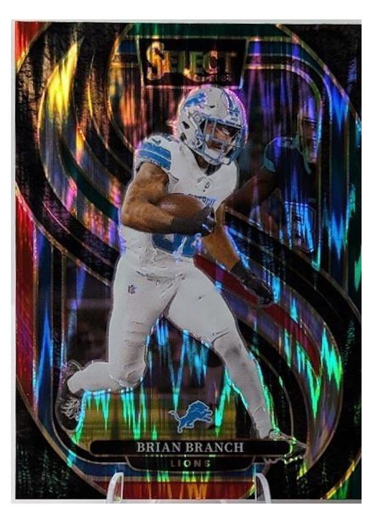 2024 Panini Select Base Set Brian Branch Green Red Prizm Shock #129 card