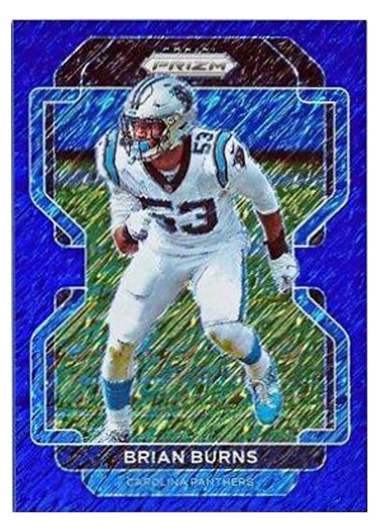 2021 Panini Prizm Base Set Brian Burns Blue Shimmer #316 card