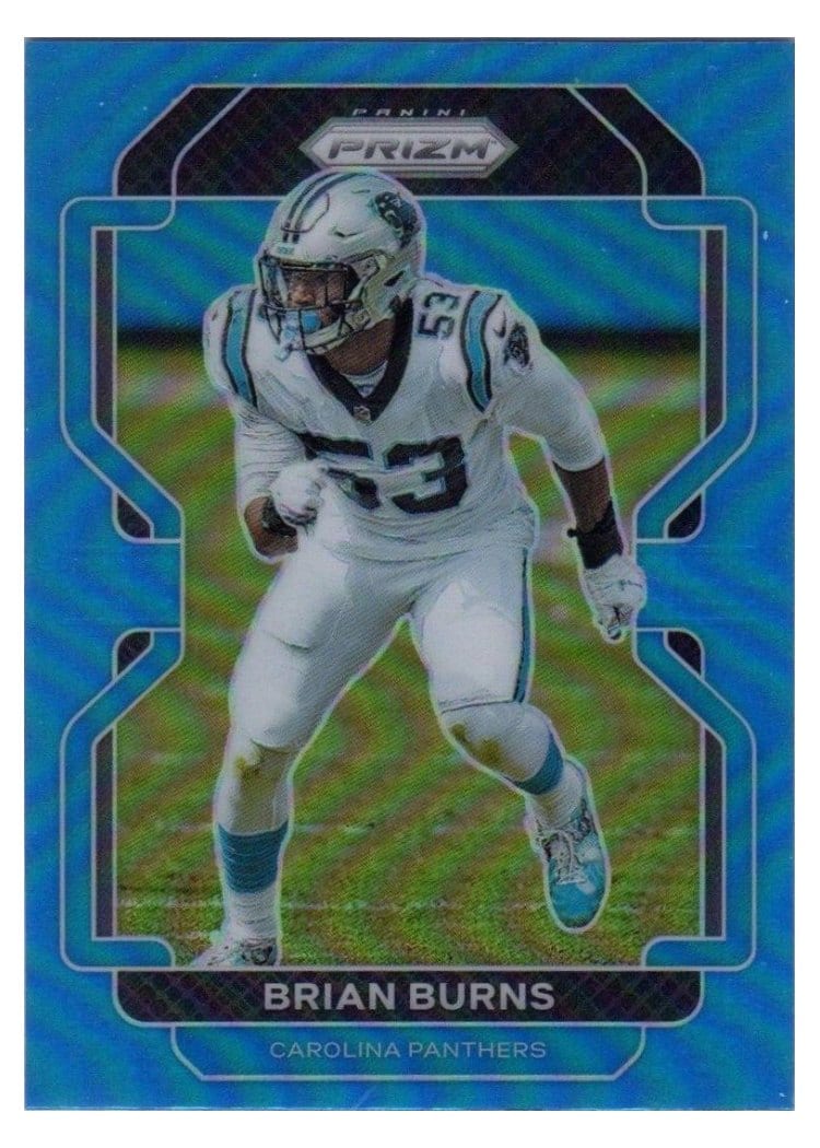 2021 Panini Prizm Base Set Brian Burns Light Blue Prizm #316 card