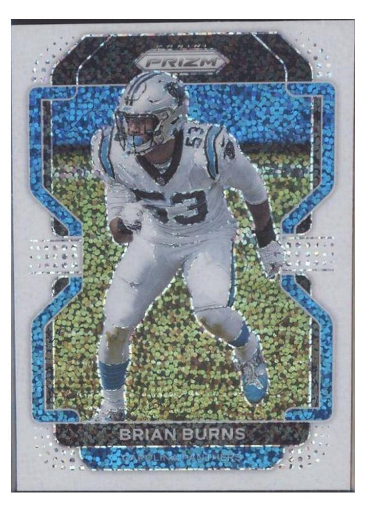 2021 Panini Prizm Base Set Brian Burns White Sparkle Prizm #316 card