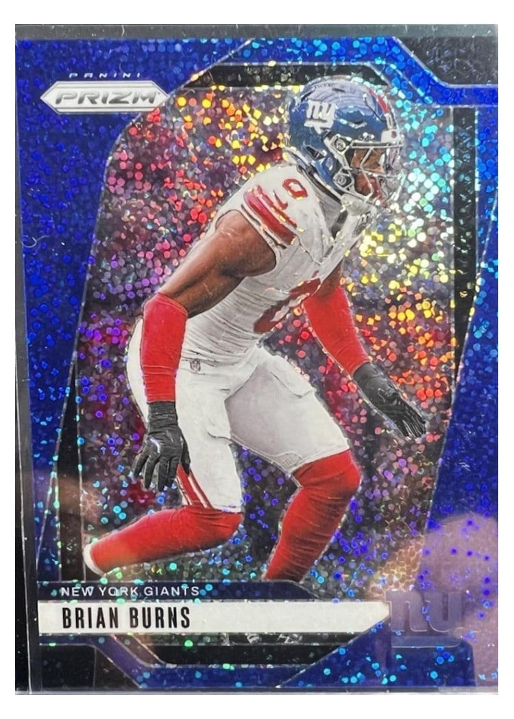 2024 Panini Prizm Base Set Brian Burns Blue Sparkle #217 card