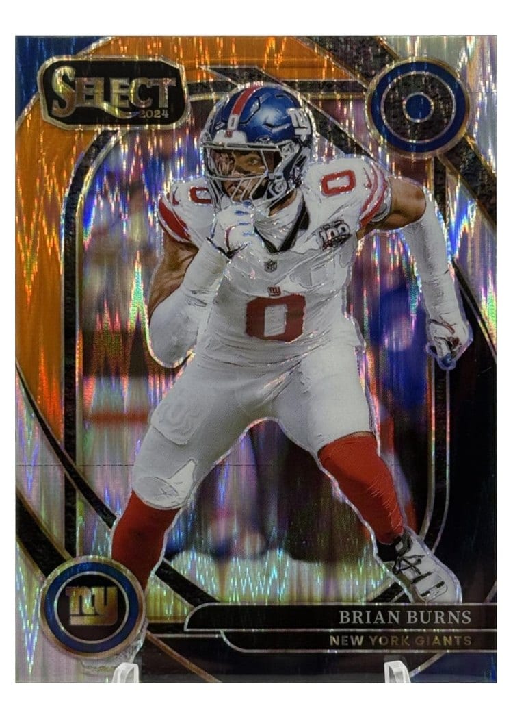 2024 Panini Select Base Set Brian Burns Black Orange Prizm Shock #212 card