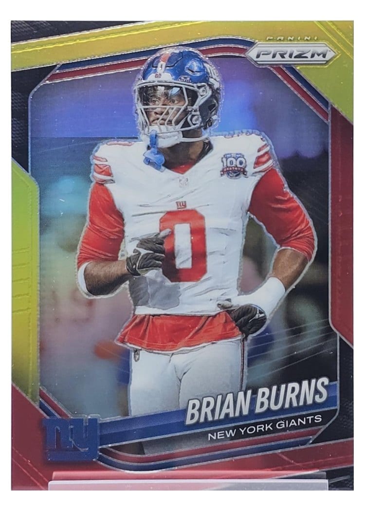 2025 Panini Prizm Base Set Brian Burns Red Yellow #147 card
