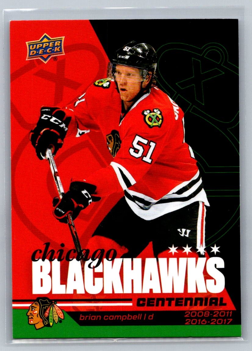 2025-26 Upper Deck Chicago Blackhawks Centennial Hobby Brian Campbell #6 card