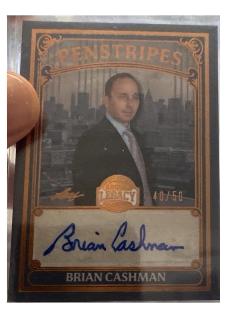 2025 Leaf Bronx Legacy Penstripes Brian Cashman #P-BC1 card