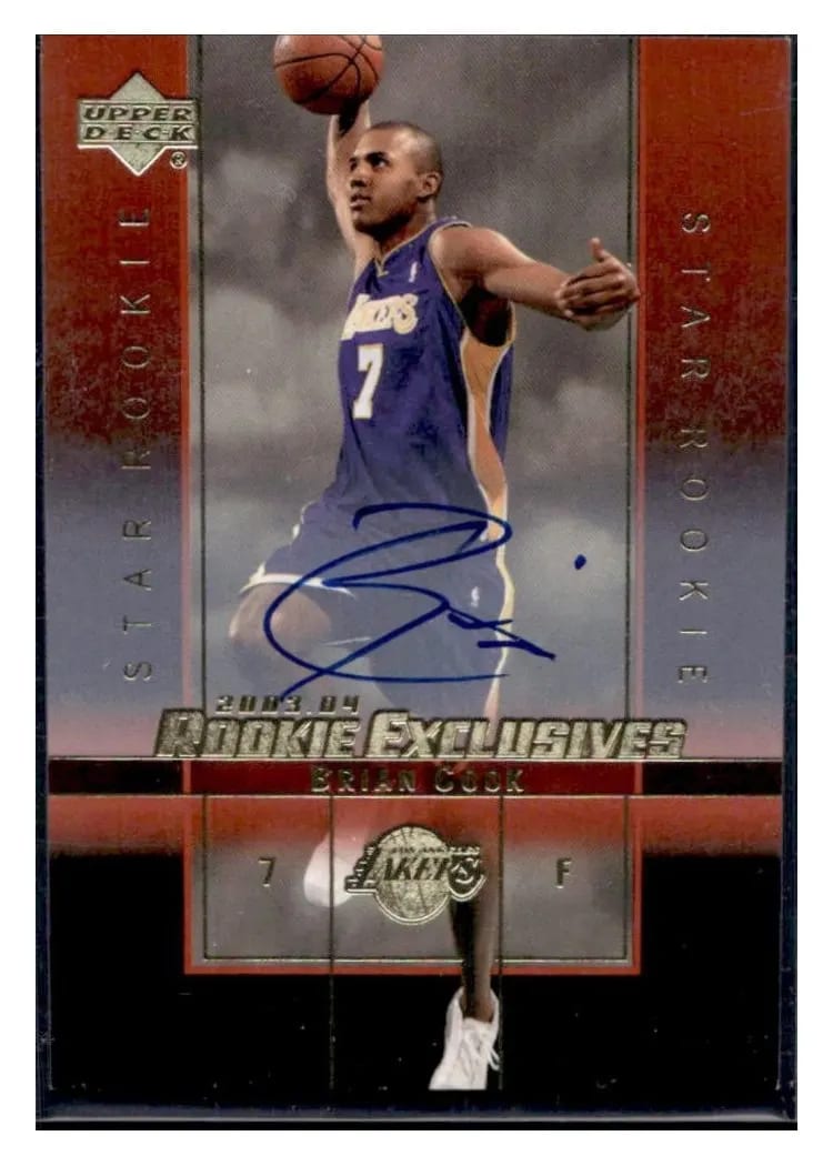 2003 Upper Deck Rookie Exclusives Autograph Brian Cook #A20 card