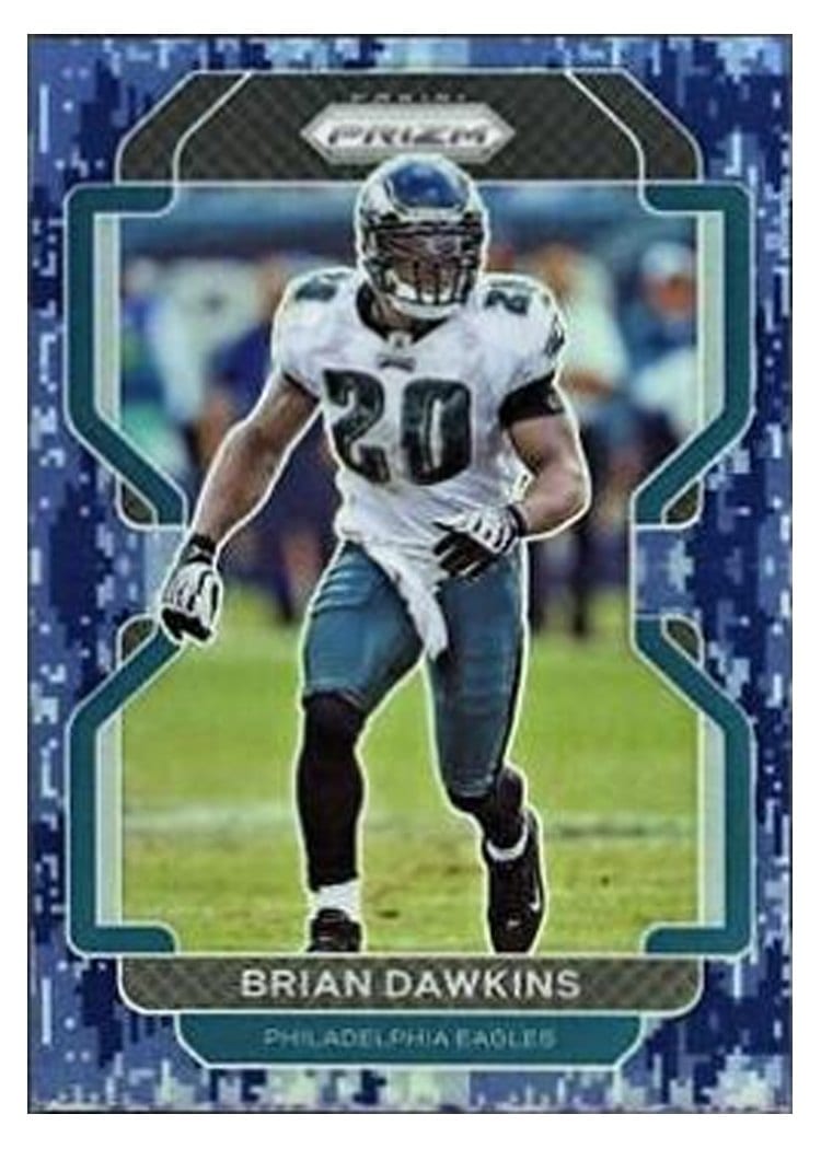 2021 Panini Prizm Base Set Brian Dawkins Navy Camo Prizm #227 card