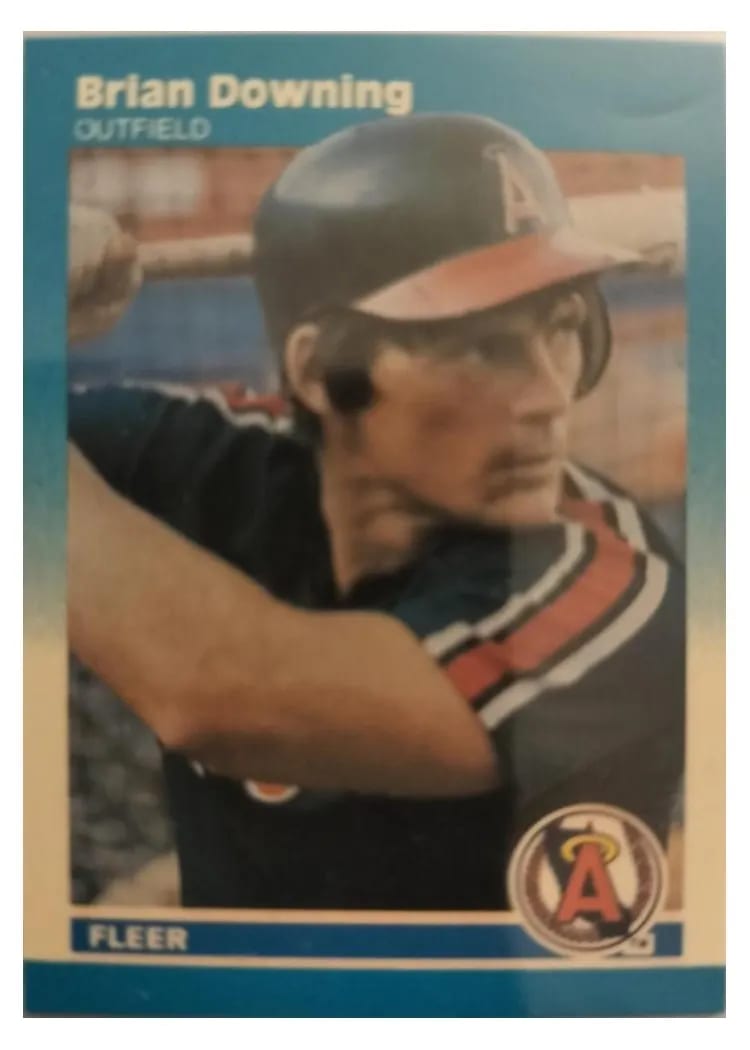 1987 Fleer Mini Brian Downing #34 card