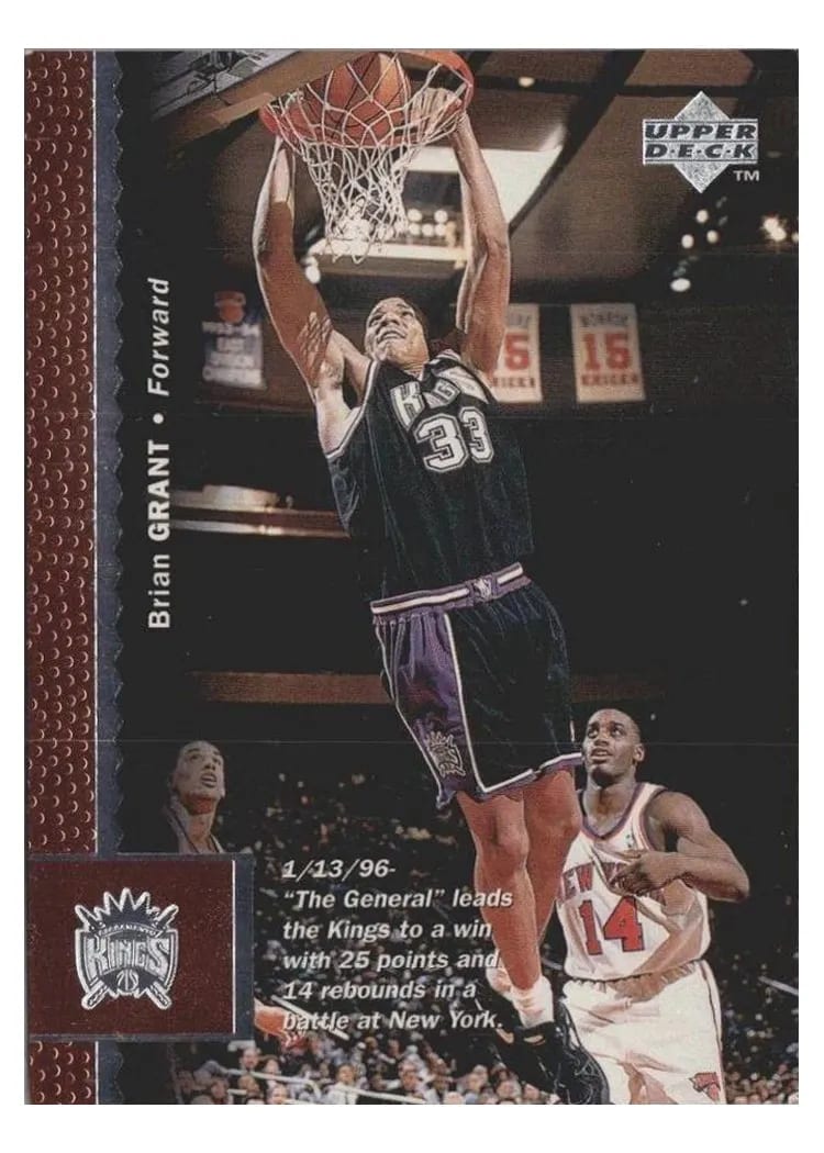 1996 Upper Deck Brian Grant #105 card