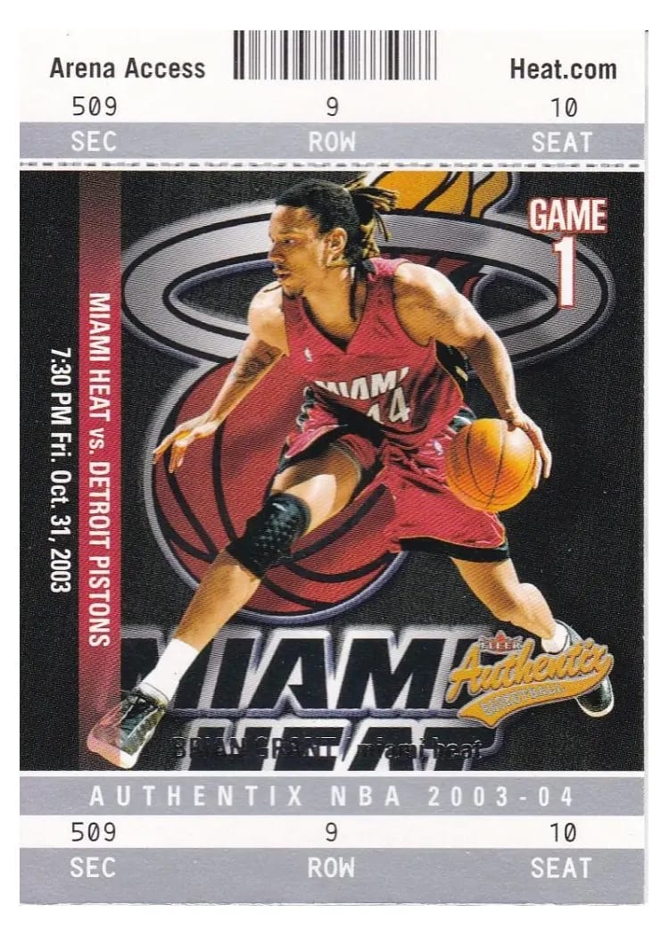 2003 Fleer Authentix Brian Grant #48 card