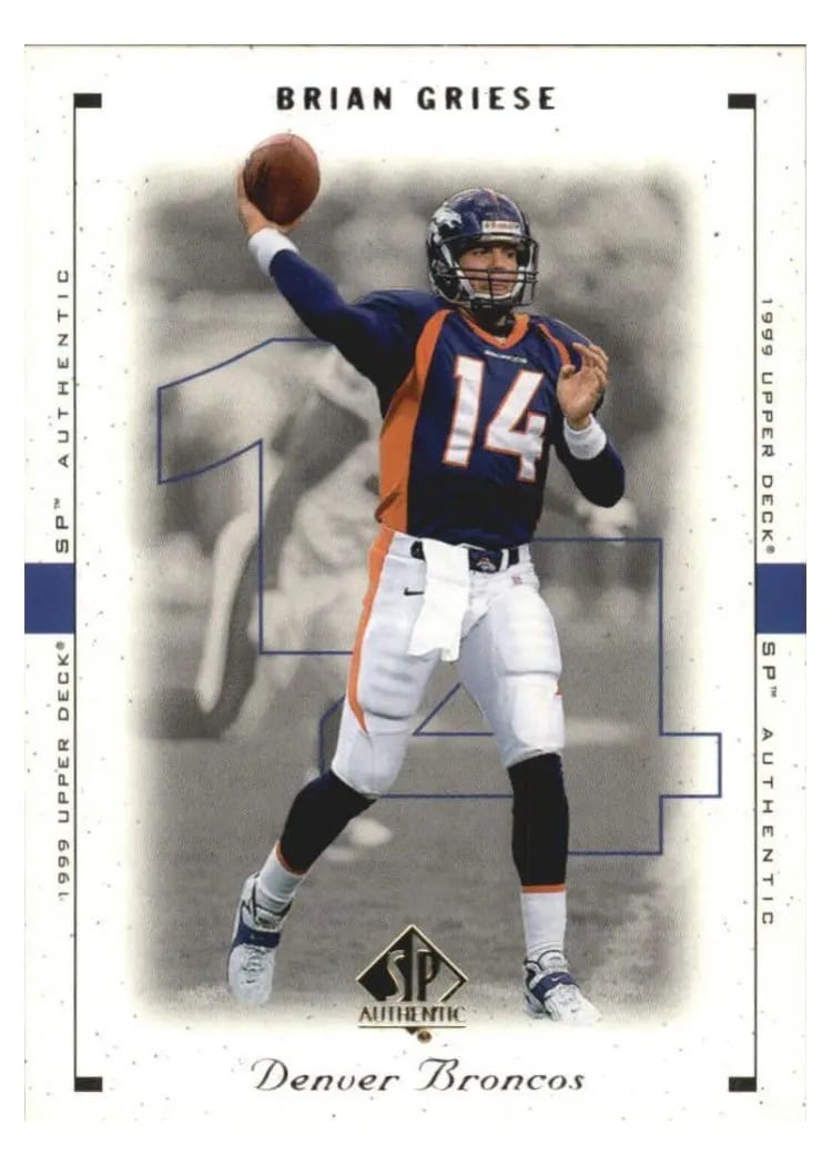 1999 SP Authentic Brian Griese #25 card