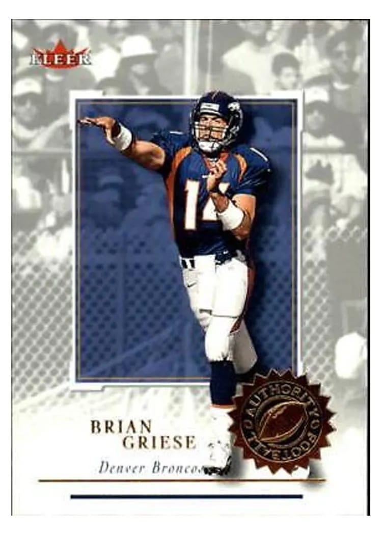 2001 Fleer Authority Brian Griese #40 card