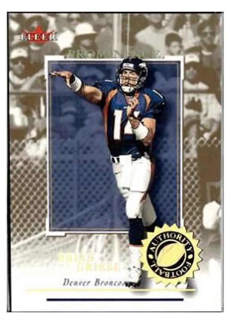 2001 Fleer Authority Brian Griese #40 card