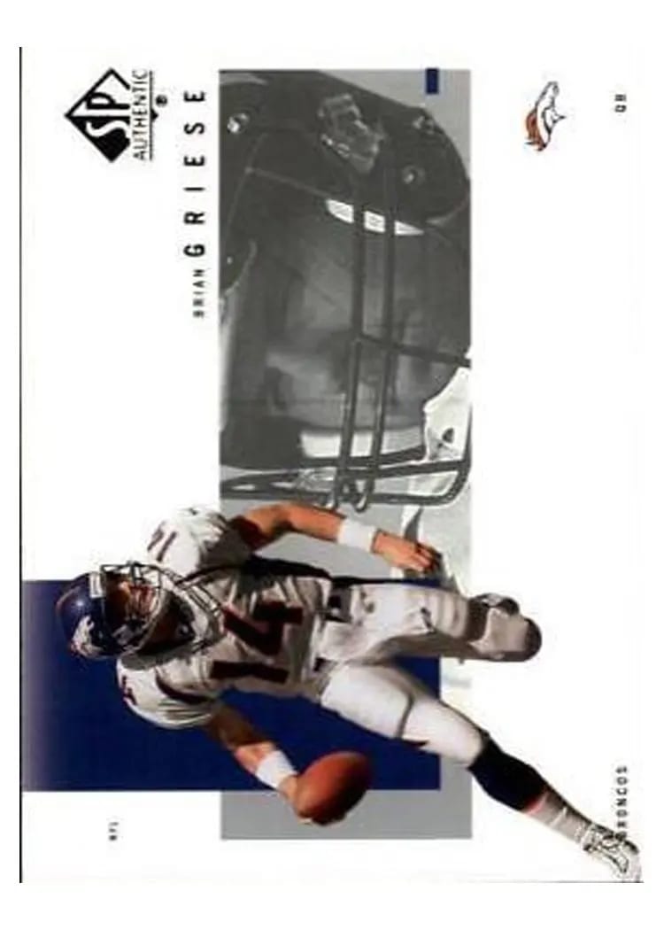 2001 SP Authentic Brian Griese #30 card