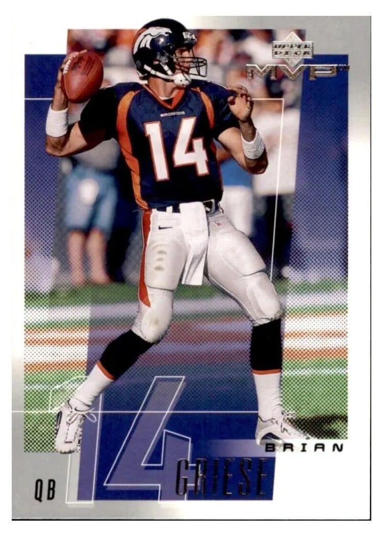 2001 Upper Deck MVP Brian Griese #80 card