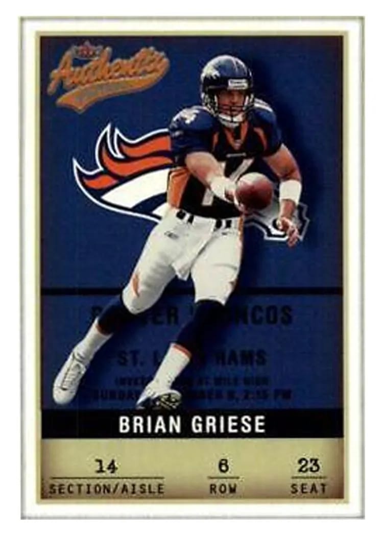2002 Fleer Authentix Brian Griese #6 card