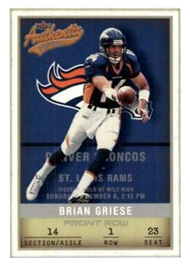 2002 Fleer Authentix Brian Griese #6 card