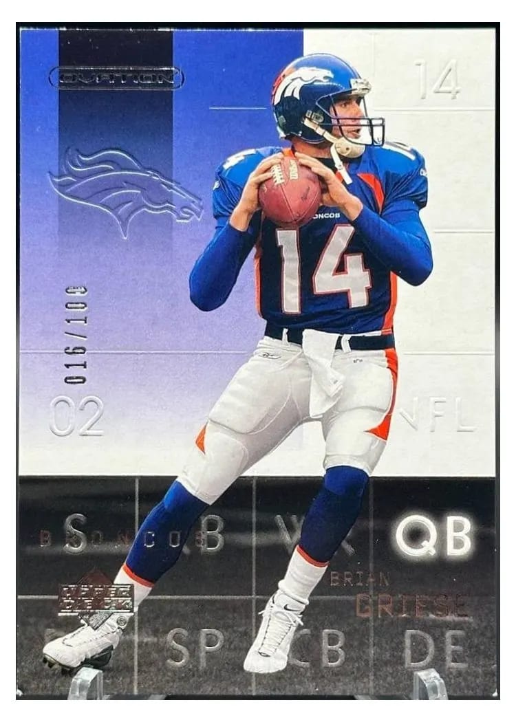 2002 Upper Deck Ovation Brian Griese Silver #26 card