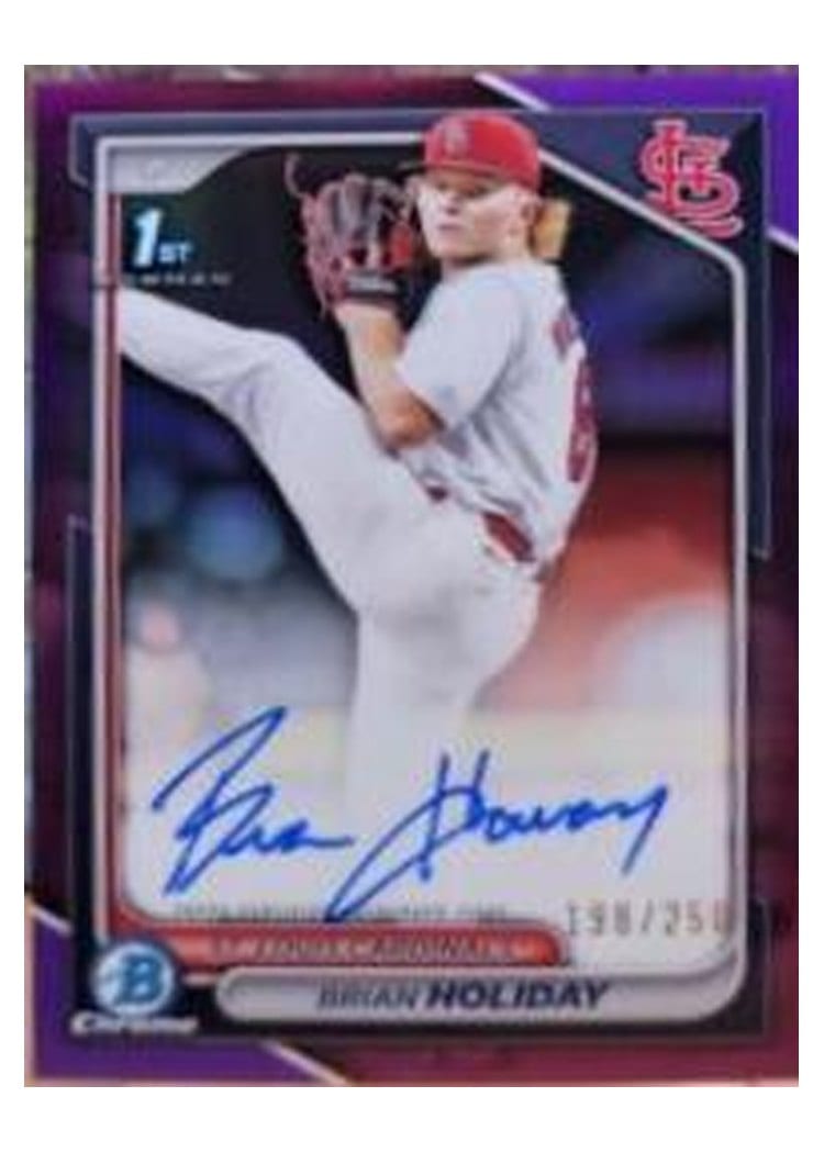 2024 Bowman Draft Chrome Prospect Autographs Brian Holiday #CPA-BHO card