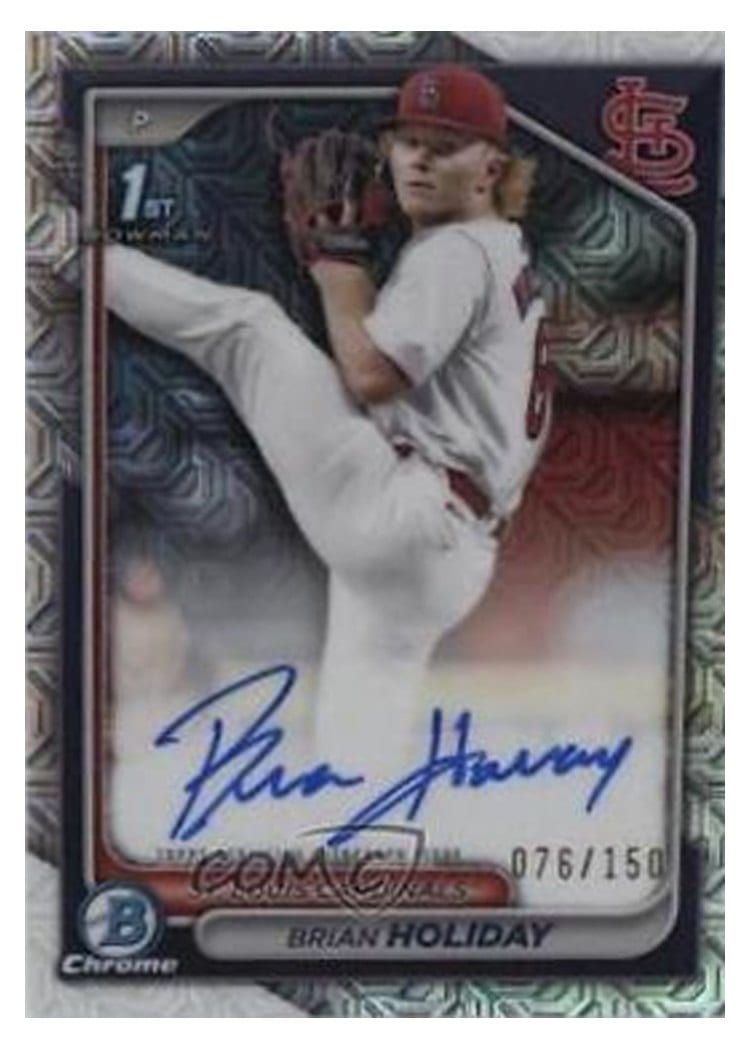 2024 Bowman Draft Chrome Prospect Autographs Brian Holiday #CPA-BHO card