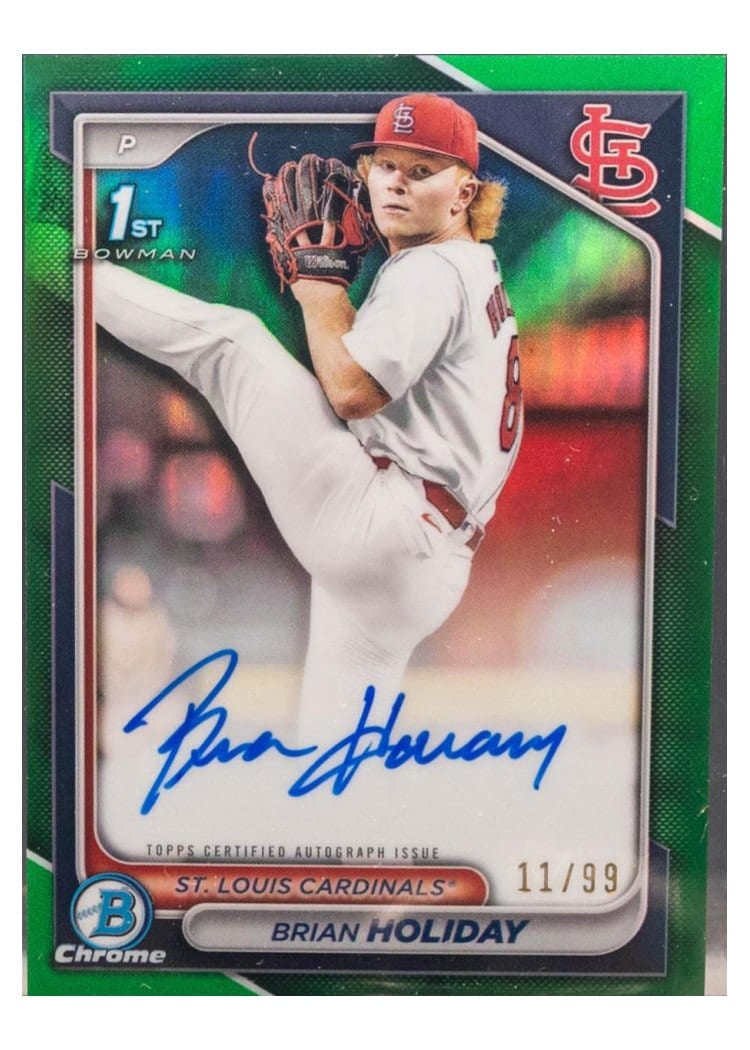2024 Bowman Draft Chrome Prospect Autographs Brian Holiday #CPA-BHO card