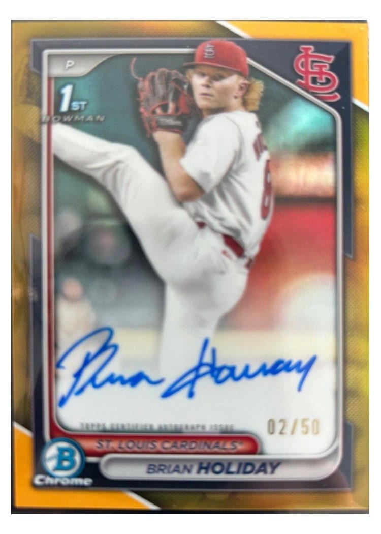 2024 Bowman Draft Chrome Prospect Autographs Brian Holiday #CPA-BHO card