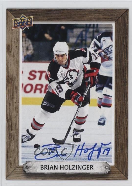 2024-25 Upper Deck Engrained Icons Beehive Portrait Signatures Brian Holzinger #BH-BH card